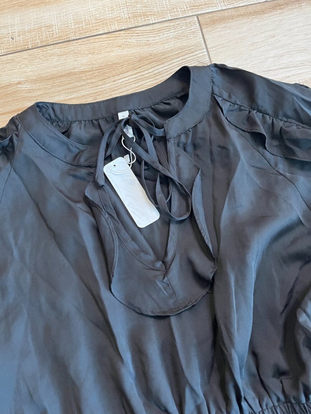 Womens NWT Glam Black Mini Dress - M - Picture 2 of 7